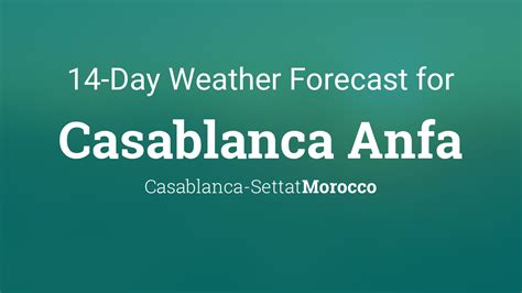 casablanca to anfa weather.